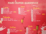 Hari Super Sandwich menu 1