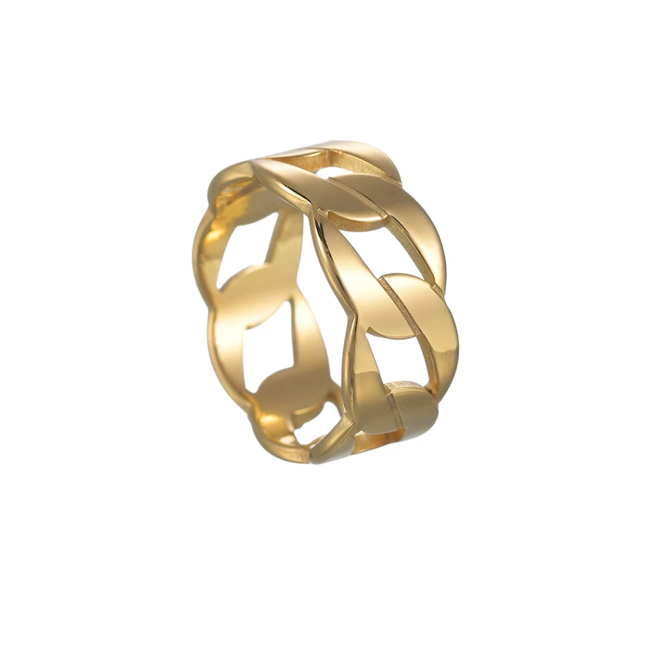 Bague chaîne pour homme découpée au laser, élégante et moderne. Fabriquée avec précision et durabilité. Idéale pour les hommes recherchant un style unique.