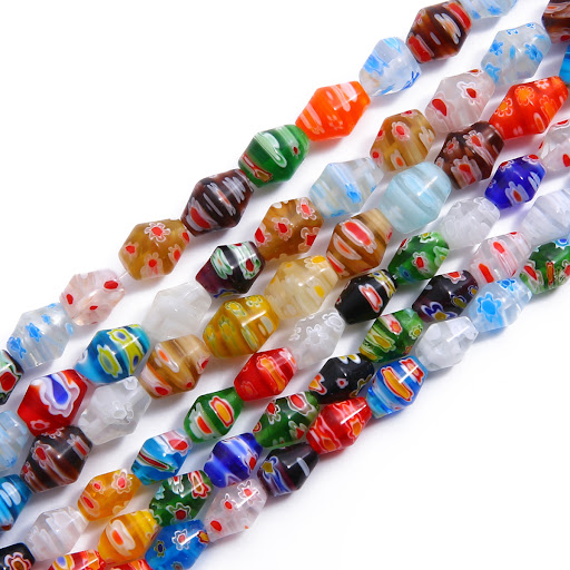 Title 7, Colored Flower Glaze Scattered Beads for jewelr...
