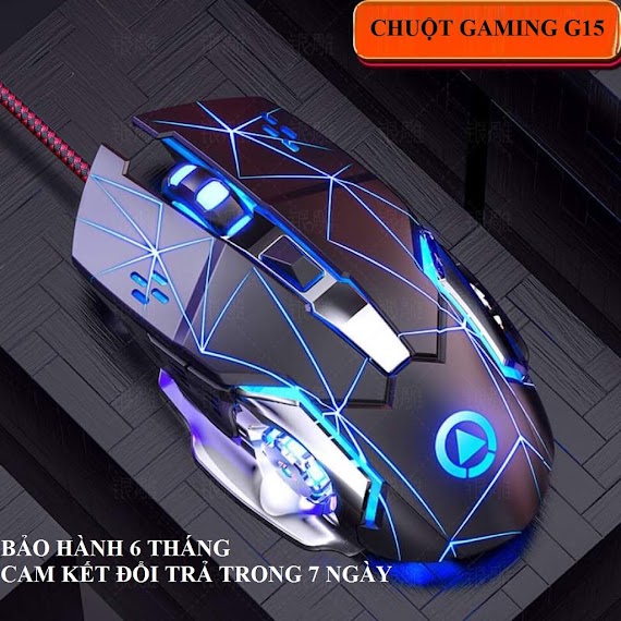 [Siêu Phẩm] Chuột Máy Tính, Chuột Gaming G15 Có Led Đổi Màu Cực Đỉnh, Thiết Kế Cực Hot [Có Bảo Hành]