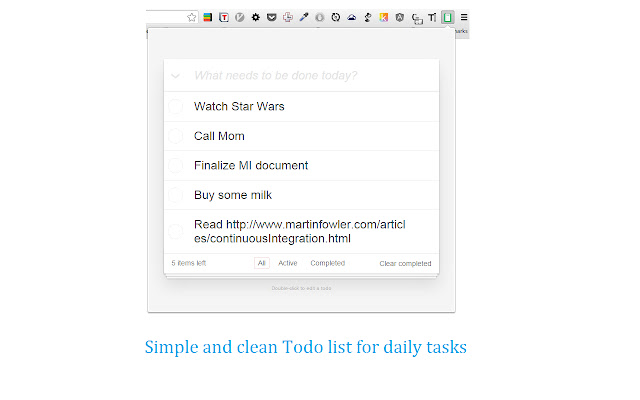 Simplest Todo List chrome extension