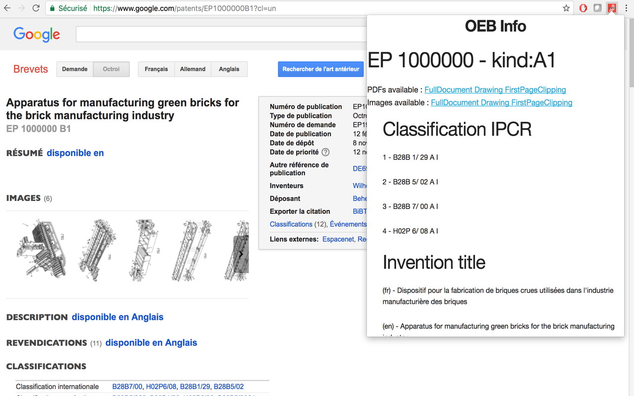 EPO Patents Infos Preview image 1