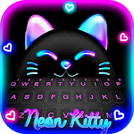 Cover Image of Tải xuống Chủ đề bàn phím mèo neon dễ thương 1.0 APK