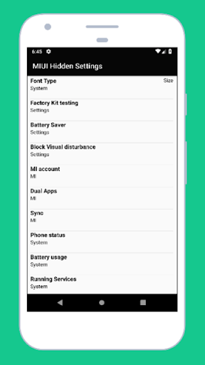 Screenshot Hidden Settings for MIUI