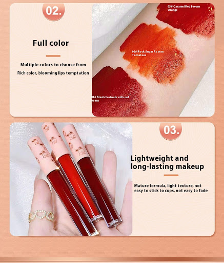 Title 6, Mirror Water Light Lipstick. A non-fading, matt...