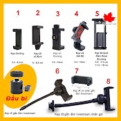 Kẹp Điện Thoại, Ipad, Máy Tính Bảng Dùng Gắn Gậy Tự Sướng, Gậy 3 Chân Tripod Livestream