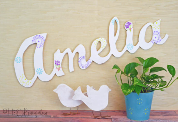 DIY Wood Cut-Out Name