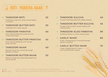 Saffron Spice Multicuisine Restaurant menu 