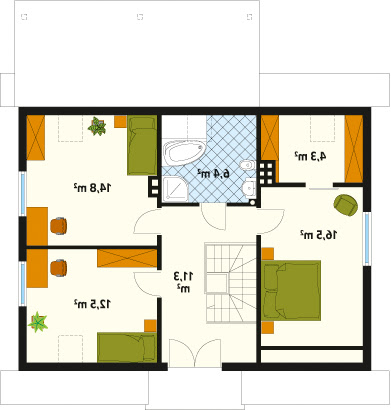 Arnika 2 dr-T - Rzut poddasza