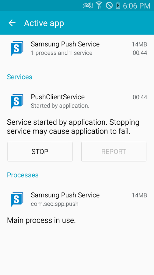    Samsung Push Service- screenshot  