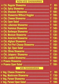 The Shawarma House menu 1