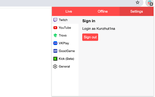 Stream Live — notifications for live streams