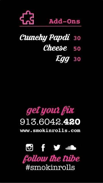 Smokin' Rolls menu 