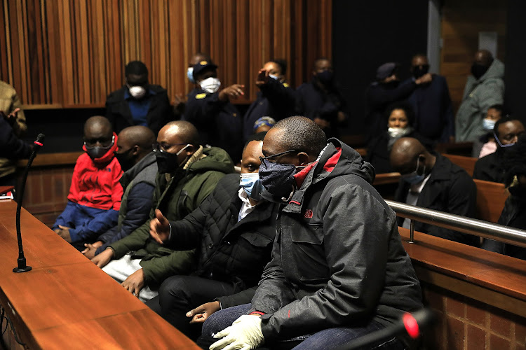 VBS suspects appear in the Palm Ridge Regional Court, on 47 counts of fraud, racketeering, corruption, theft and money laundering.