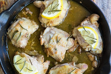 Rosemary Lemon Oven Baked Chicken Thighs