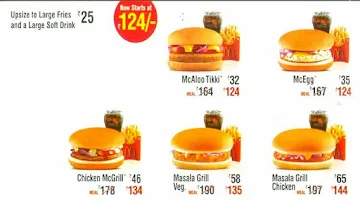 McDonald's menu 