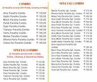 Oye!! Paratha menu 1