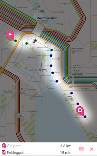 Zurich Rail Map - náhled