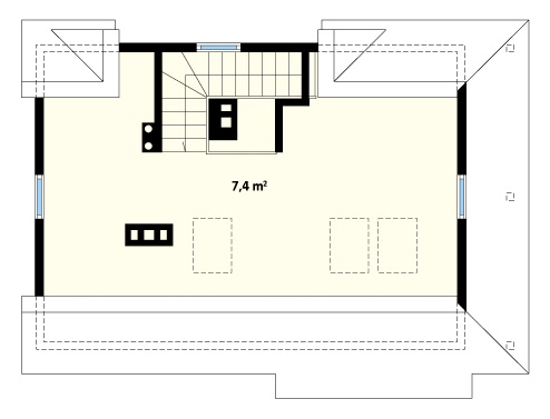 Biedronka 2 dr-S - Rzut strychu