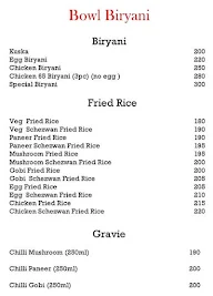 The Bowl Biryani menu 1