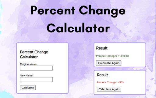 Percent Change Calculator