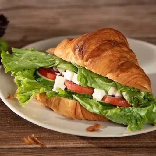 Tomato, Pesto And Feta Croissant Sandwich