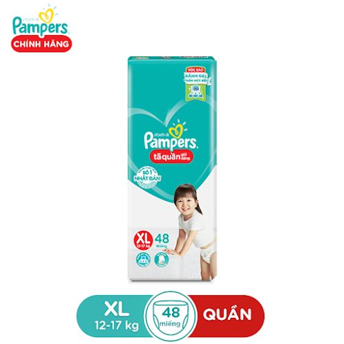 Tã bỉm quần Pampers giữ dáng mới gói đại XL48 bịch 48 miếng