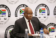 Former president Jacob Zuma takes a lunch break at the state capture commission of inquiry in Parktown, where he is giving testimony for the third day on July 17 2019.