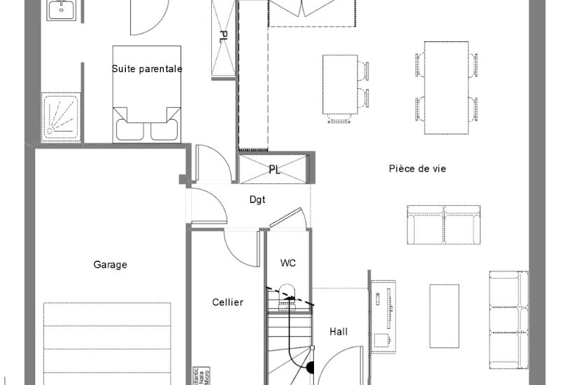  Vente Terrain + Maison - Terrain : 662m² - Maison : 100m² à Mazingarbe (62670) 