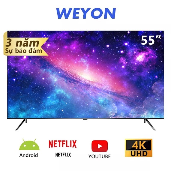 [Mới] Tivi Weyon Led 55 Inch Full Hd 4K Google / Netflix / Youtube - Bảo Hành 36 Tháng Chính Hãng【Tv Accessories】