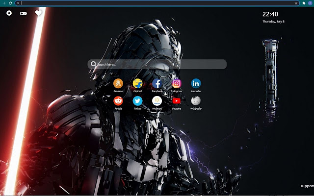 Darth Vader Wallpaper New Tab Theme [Install]