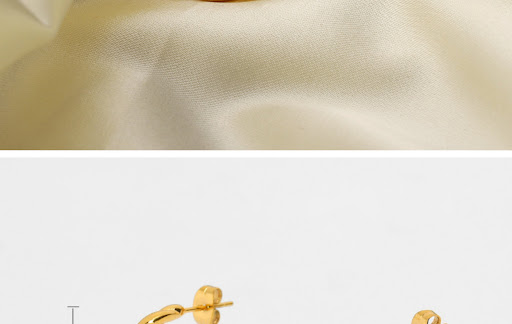 Title 5, Net Red Wind Womens Twist Horn Earrings 18K Go...