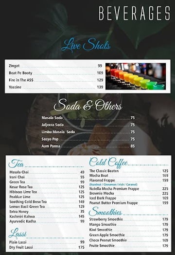 Cafe Beats menu 