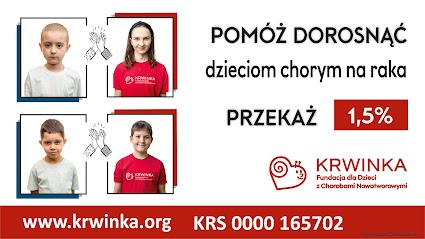 1,5 % PODATKU TO WIELKA POMOC DLA PODOPIECZNYCH FUNDACJI „KRWINKA” 