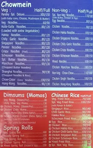 Pandey Chinese Hut menu 1