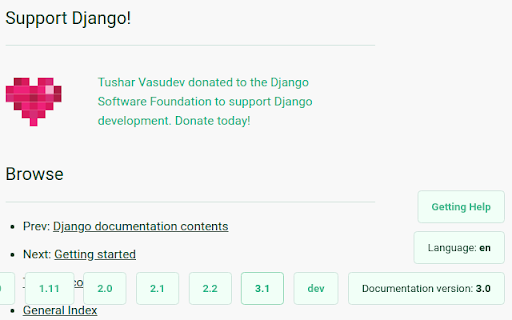 Remember Django Docs Version