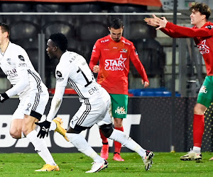 KV Oostende en KAS Eupen dat na een kwartier met een man minder moest, delen de punten