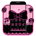 Luxury Cute Pink Black Bow Theme 1.1.1 APK Baixar