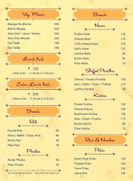 Zaika Uttar Da menu 3