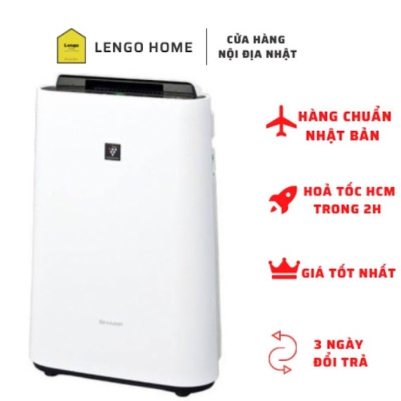 Lọc Không Khí Nhật Nội Địa Sharp Kc - J50 - W Mới 100%, Có Bù Ẩm Tự Động