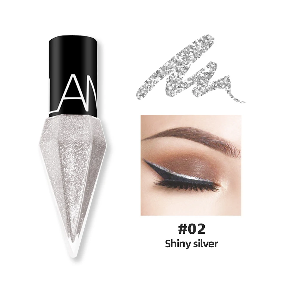 LOOKAVE Single Bottle Diamond Shiny Eyeliner Bulk AliExpress Wish 25G LK102, creëer een stralende oogopslag met deze glinsterende eyeliner.