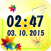 Flower Digital Weather Clock  Icon