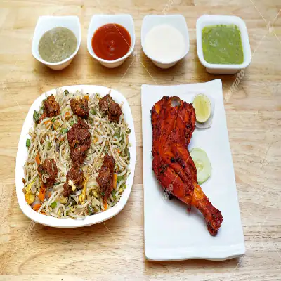 Beef Noodles +Tandoori Chicken(1/4)