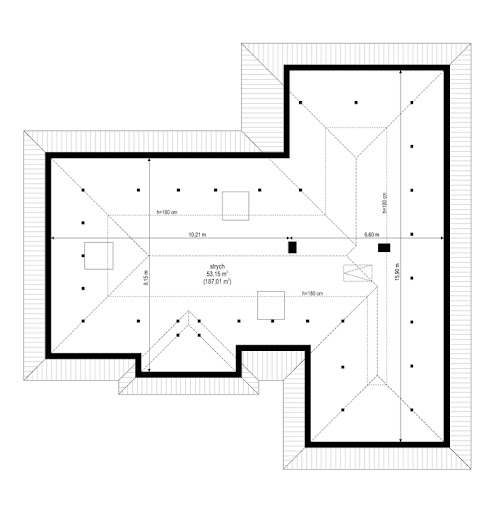 Willa parterowa 2 - Rzut strychu