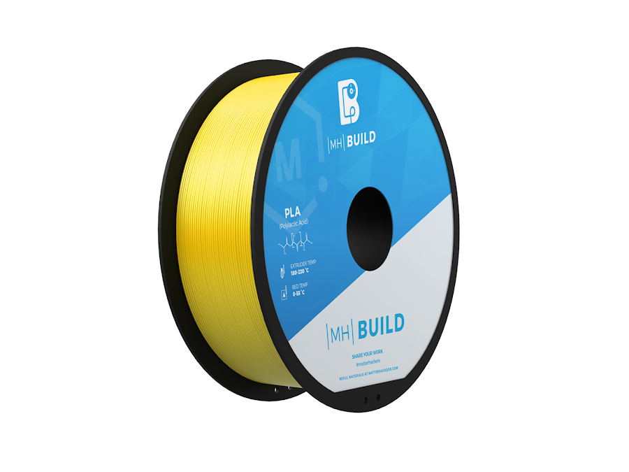 YELLOW PLA FILAMENT - 1.75MM, 1KG SPOOL