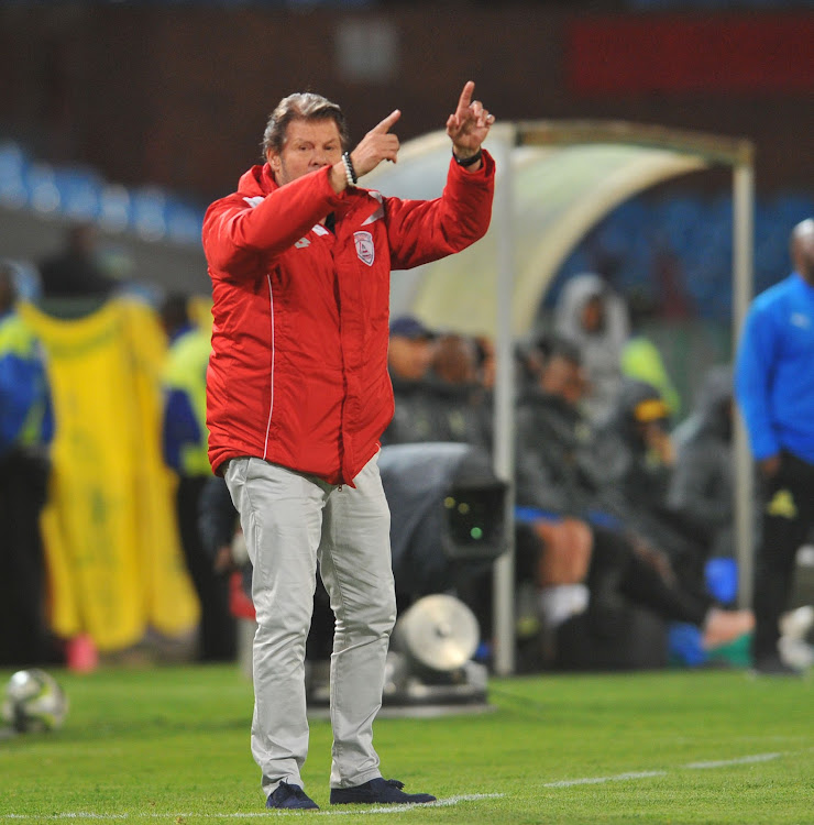 Free State Stars head coach Luc Eymael found himself caught on the wrong side of the law.