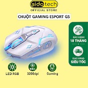 Chuột Máy Tính Gaming Có Dây Sidotech G5 Led Rgb 6 Nút Bấm Dpi 3200 Tuổi Thọ Cao Cho Game Thủ Văn Phòng