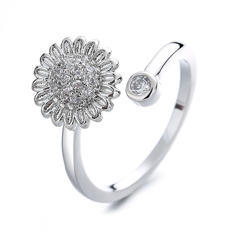Anello antistress floreale da donna resistente alla pressione. Riduci lo stress, rilassati e goditi il design floreale per una sensazione di calma.