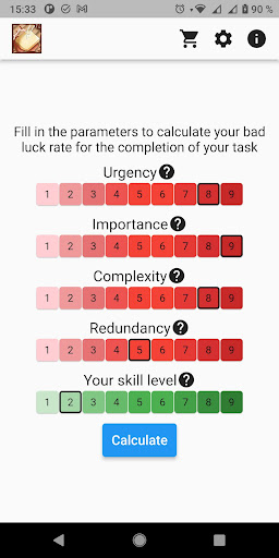 Screenshot Murphy's Law Calculator