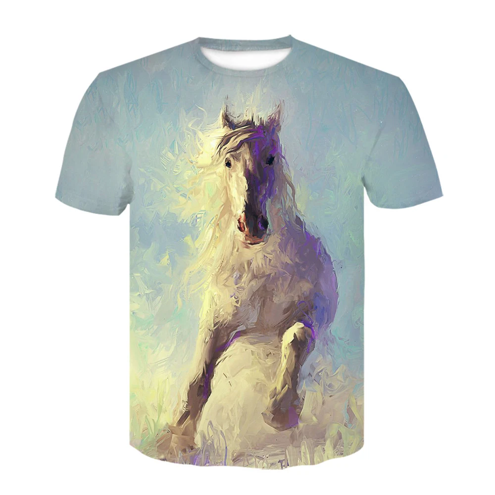 Title 3, Camiseta para hombre con estampado 3D de caball...